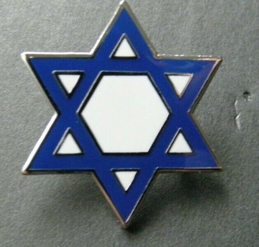 Jewish Star of David Religious Lapel Pin Badge 1 Inch Etsy