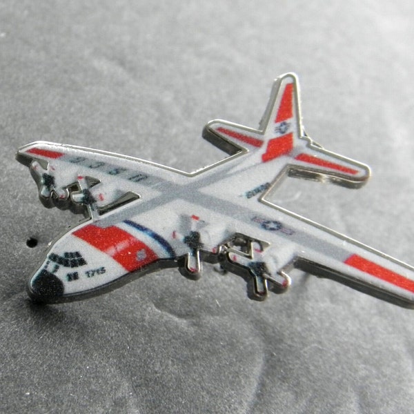 Hercules c-130 coast guard us printed enamel lapel pin badge 1.5 inches