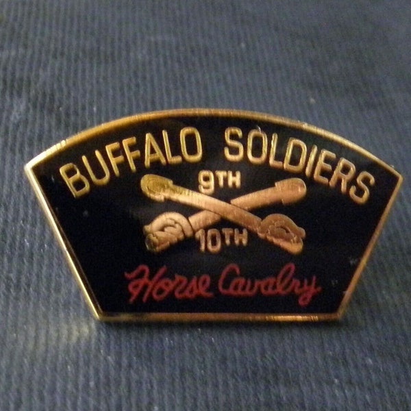 Buffalo soldiers 9th 10th horse cavalry army lapel pin badge 1.1 inches