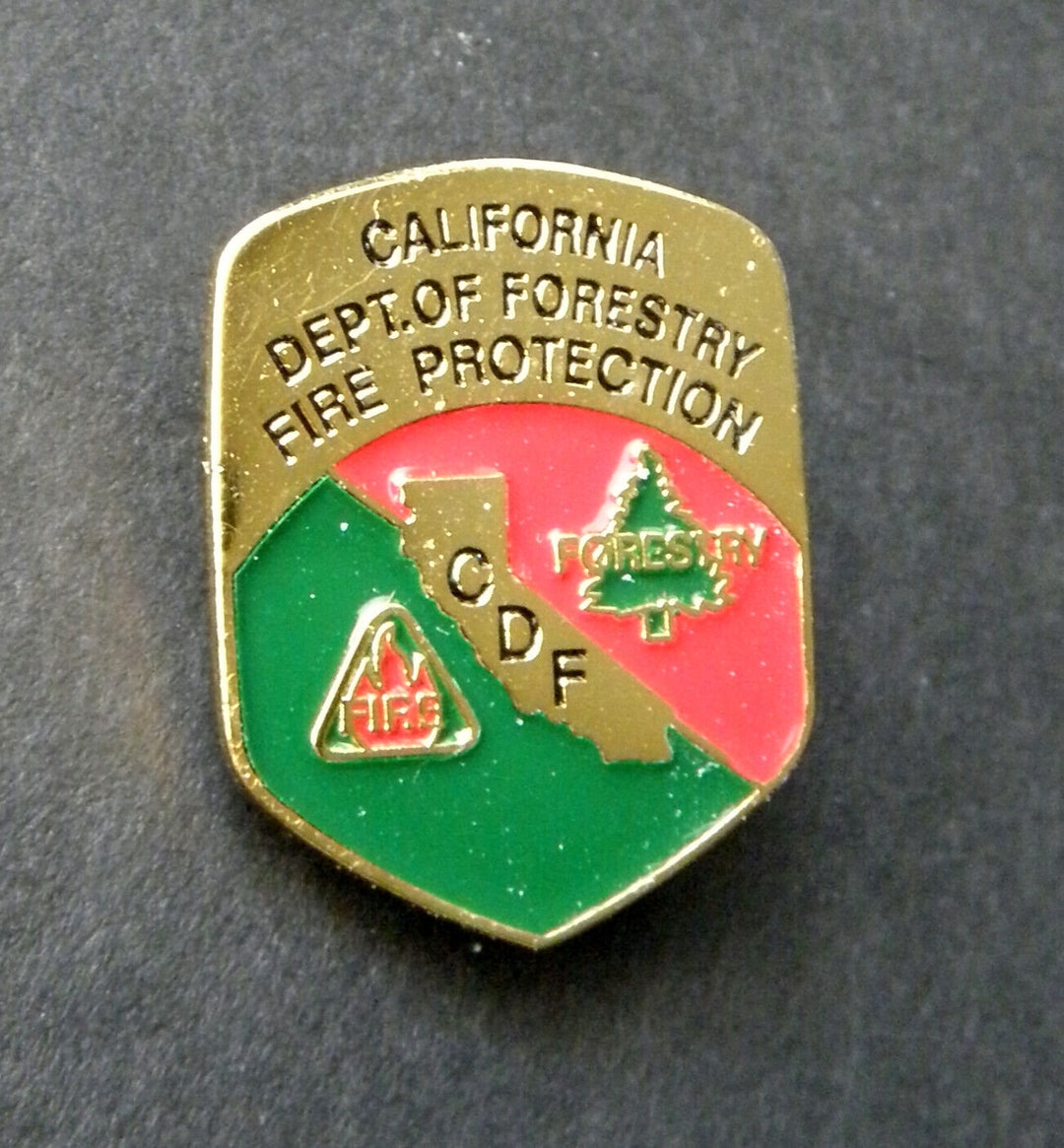 Wildfire Pin Us Fire Fighter California Forestry Fire Protection Lapel Pin - Etsy