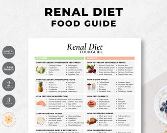 Renal Diet Food Guide, Kidney Disease (Digital Download)