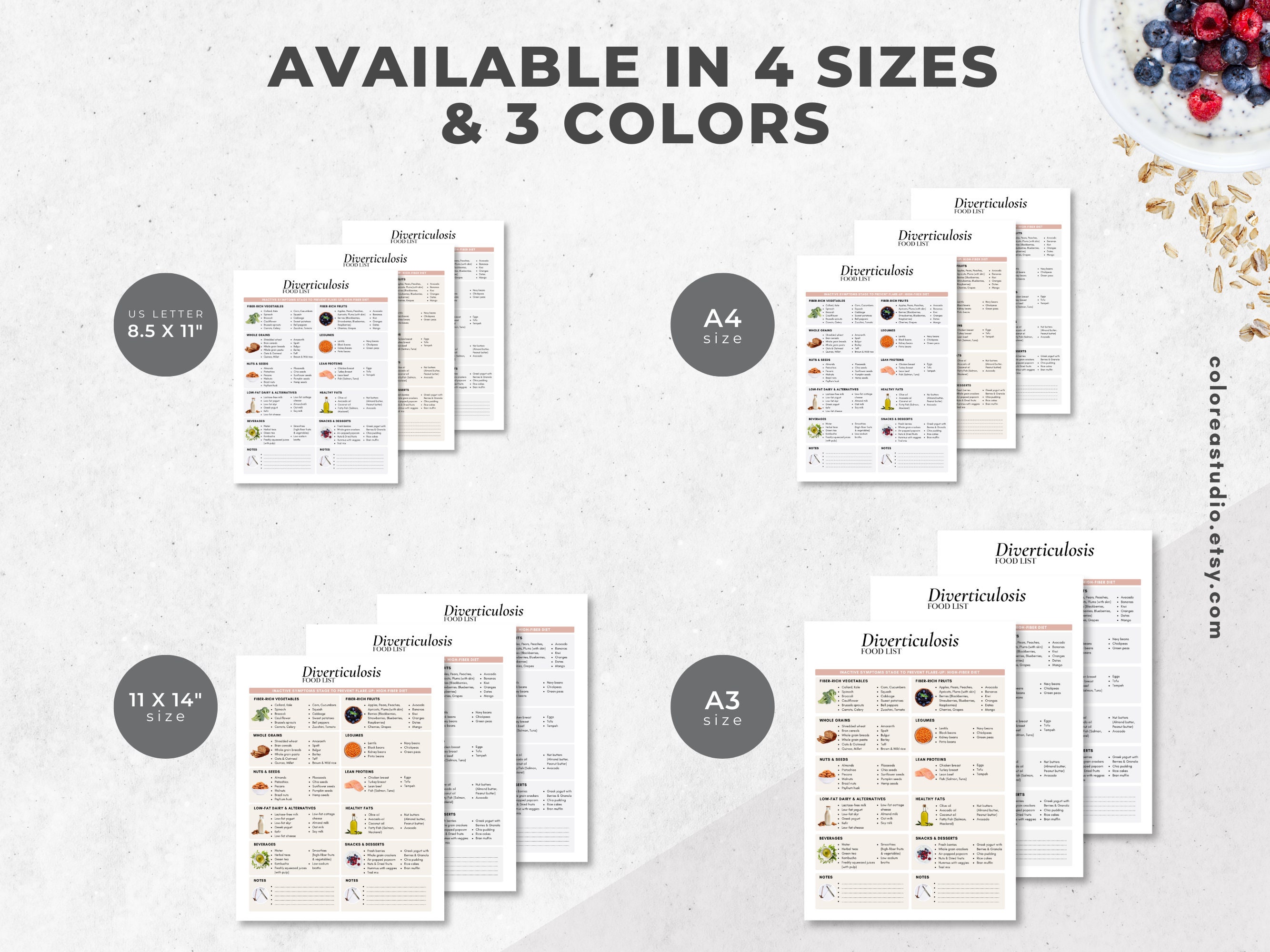 Diverticulosis Food List | Diverticulosis Food Guide | High Fiber Foods ...