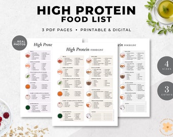 High Protein Food List | Diet Guide, Nutrition Handout (PDF)