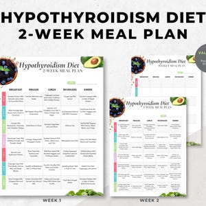 Hypothyroidism Diet Meal Plan For 2 Weeks | Hypothyroidism Food List | Thyroid Friendly Foods | Thyroid Nutrition | Thyroid Health Meal Plan