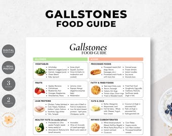Gallstones Food Guide: Low Fat High Fiber Foods & Health Tips (PDF)