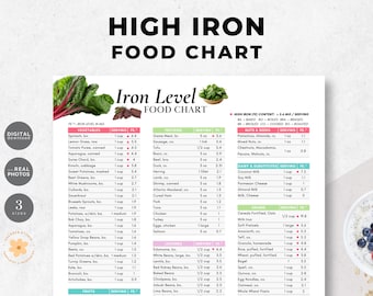 High Iron Food Chart: Anemia Diet Guide (PDF)