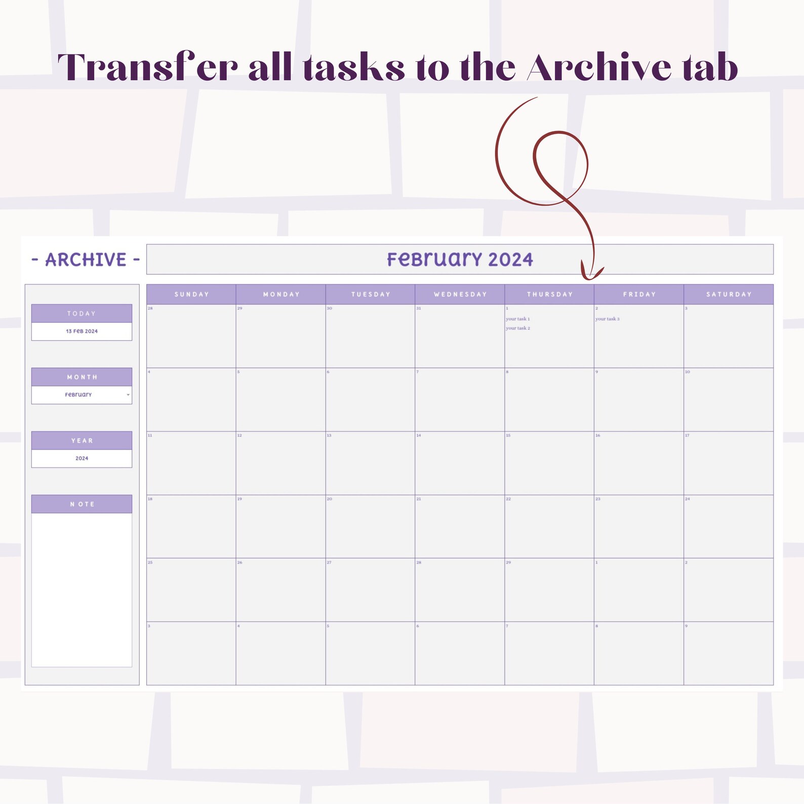To-do List Template Spreadsheet Google Sheets Task Tracker Digital ...