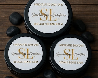 Bálsamo para barba para hombres / Bálsamo acondicionador de fijación suave / Manteca para barba artesanal / Bálsamo natural para el cuidado de la barba