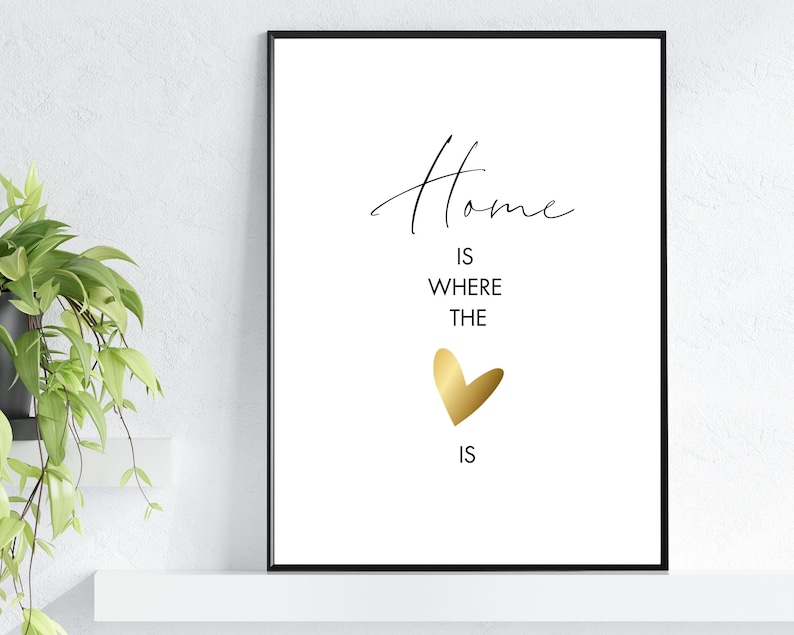 Home is Where the Heart is | Printable Home Wall Art | Home and Room ...