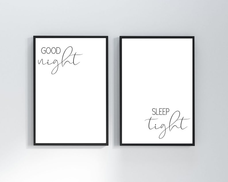 Good Night, Sleep Tight | Printable Wall Art | Home and Bedroom Decor ...