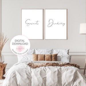 Sweet Dreams | Printable Home Wall Art | Digital Prints | Home and Room Decor Signs | Sweet Love Quote | Family Quote
