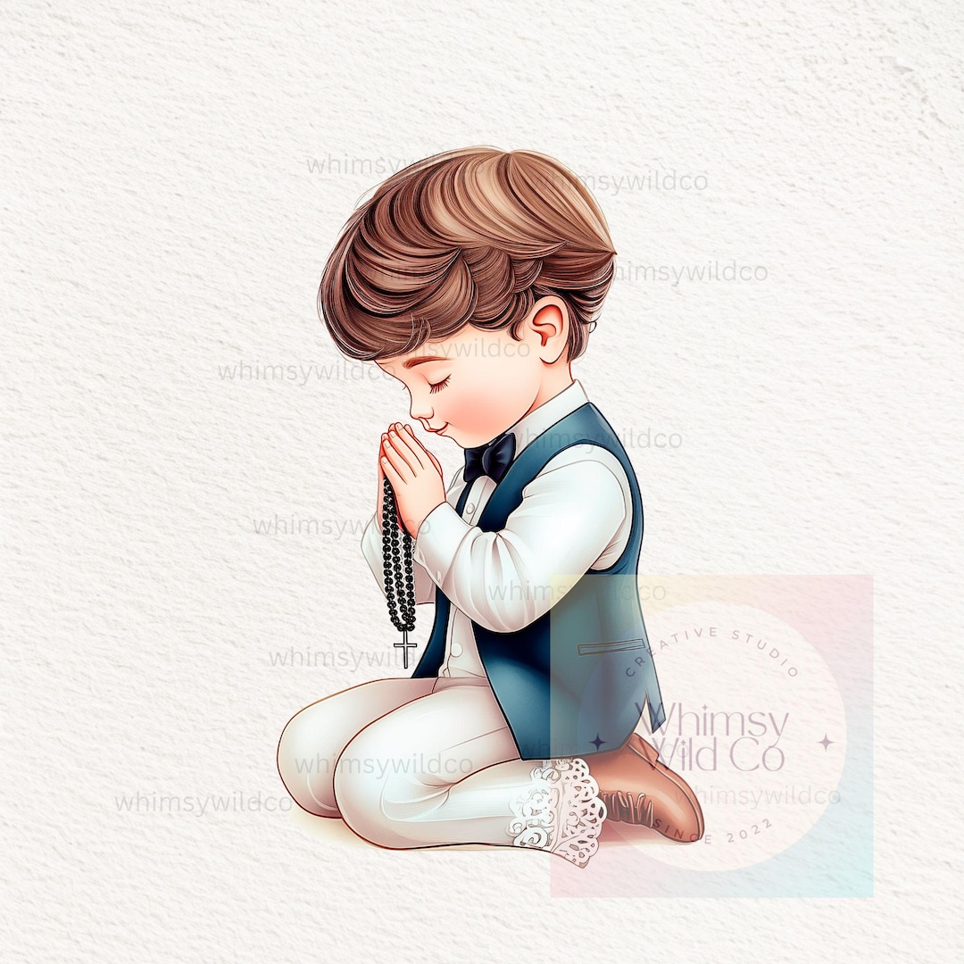 Primera Comunión De Niño PNG Clipart Digital En Acuarela, Arte ...