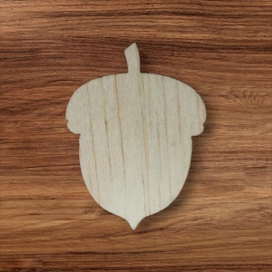 Recortes de bellota de madera, adorno de corona para Acción de Gracias, letreros cortados con láser