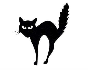 Recortes de gatos de espuma EVA con purpurina, adorno para coronas de Halloween, formas cortadas con láser, detalles para álbumes de recortes.