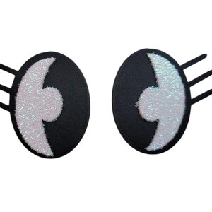 Kransbevestiging 2-laagse ogen met wimpersversiering Lasergesneden kleurrijk EVA-schuim plakboekaccent Gelijmde glitterappliqué J5CraftSupply