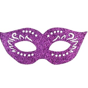 Enfeite de acessório de guirlanda de máscara de carnaval, espuma EVA colorida cortada a laser, aplique de glitter para colar, lindo detalhe de scrapbook, J5CraftSupply