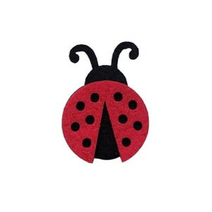 Adorabile decorazione a forma di coccinella in feltro, decorazione per ghirlanda, sagoma tagliata al laser, forniture per Amigurumi a 2 strati da incollare e cucire, J5CraftSupply