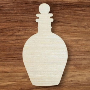 WOOD wreath attachment potion bottle cutout,Laser cut holiday silhouette,Cute unfinished Halloween  sign,Spooky embellishment,J5CraftSupply