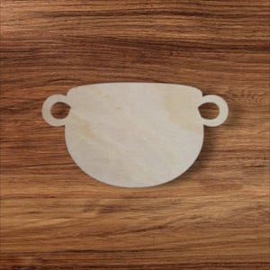 Lightweight WOOD wreath attachment witches cauldron silhouette,Laser cut supplies,Eerie holiday embellishment,Spooky Halloween door hanger