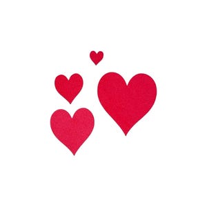 EVA Glitter FOAM Heart Cutout, Wreath Attachment Embellishments, Laser cut Glue-on Applique