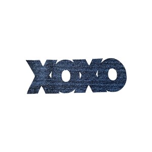 Upcycled Denim “XOXO” Cutouts, Patchwork Quilt Pieces, Sew on Applique, Jean Repair Patches