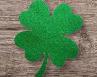 Recortes de tréboles de fieltro, adornos para coronas del Día de San Patricio, detalles de amigurumi para coser,