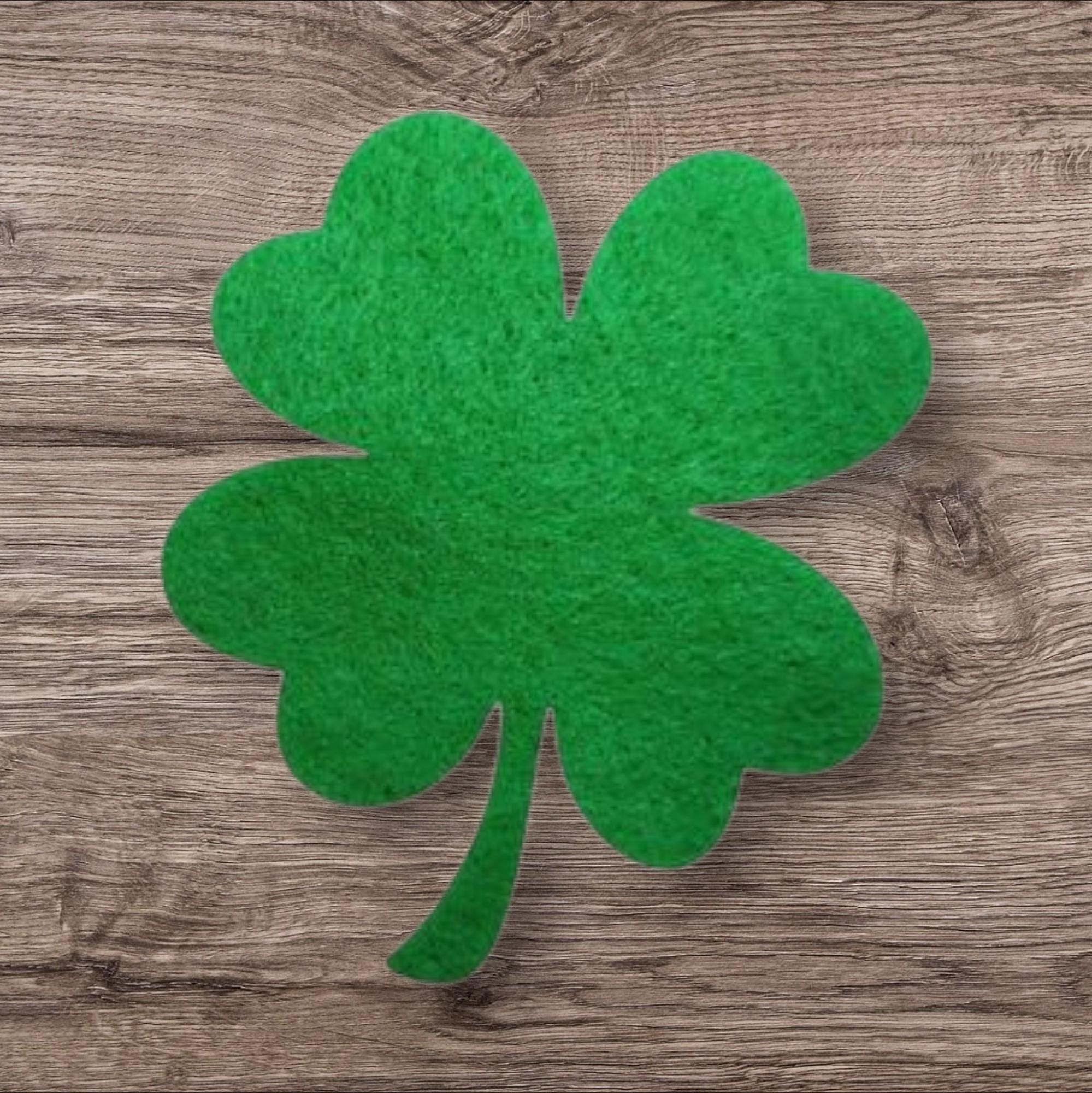 Filz-Girlande Mit Vierblättrigem Kleeblatt – 2,4 M, Grün – Für St. Patrick's Day & Partys Filz Girlande Kleeblatt