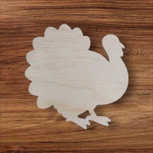 Recortes de pavo majestuosos de madera, adorno para corona de Acción de Gracias, formas artesanales cortadas con láser