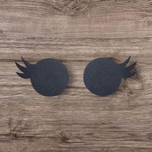 EVA Glitter Foam Eyes with Lashes Cutouts, Wreath Attachment Embellishment, Laser Cut Craft Supply