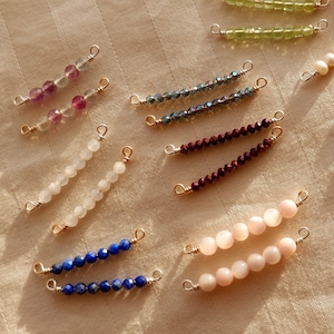 Sterling Silver & 14K Gold Filled Jewelry Connectors, Gemstone, Pearl, Beaded Permanent Jewelry Connectors, Jewelry Making Findings, Charms