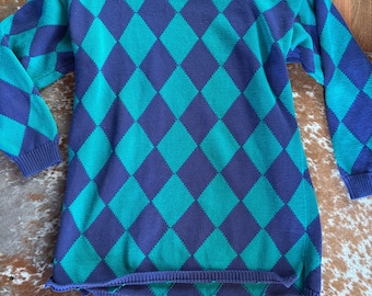 Jersey de cuello redondo de punto vintage