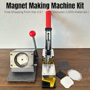 Magnet Maker Machine Kit 50x50mm with Cutter and 1000 Magnet Sets (Acrylic) photo magnets for Fridge, Free shipping. Great gifts! Custom.