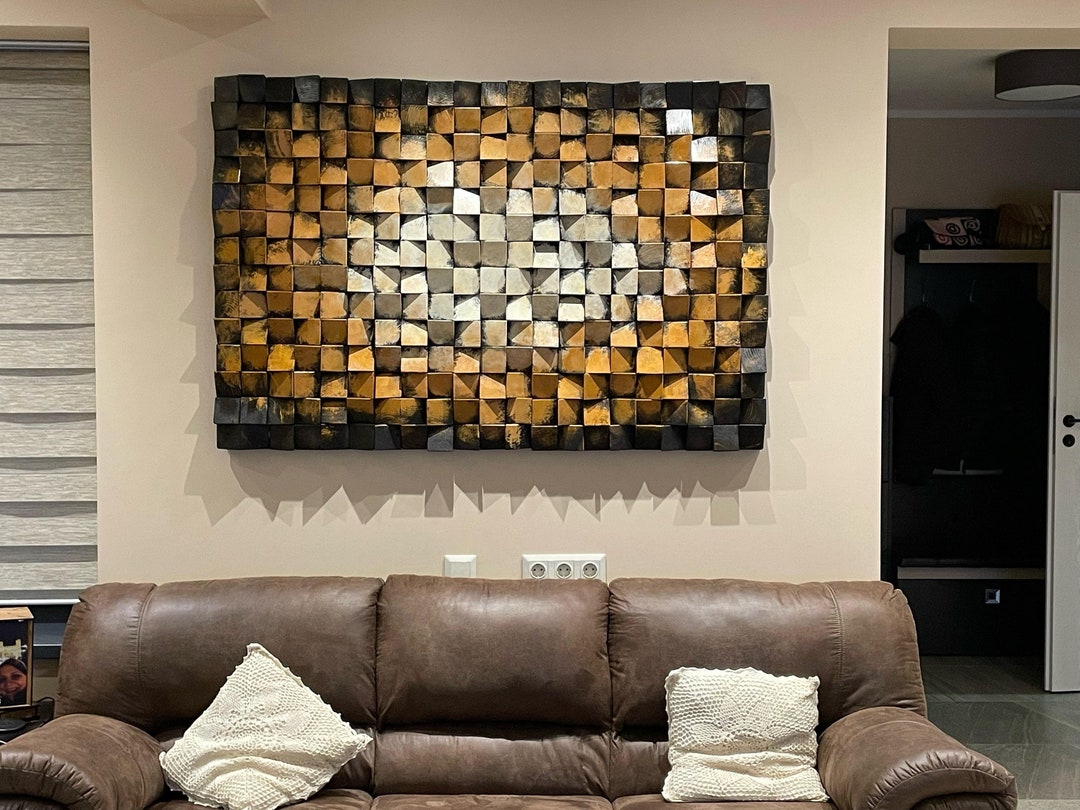 Handmade Wooden Mosaic Art - Etsy