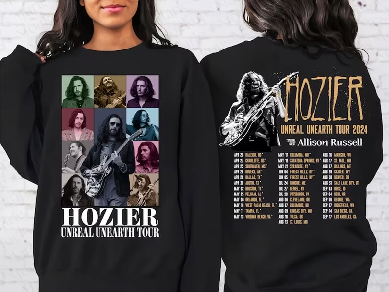 Hozier 2024 Tour Vintage Png, Hozier Unreal Unearth Tour 2024 Merch