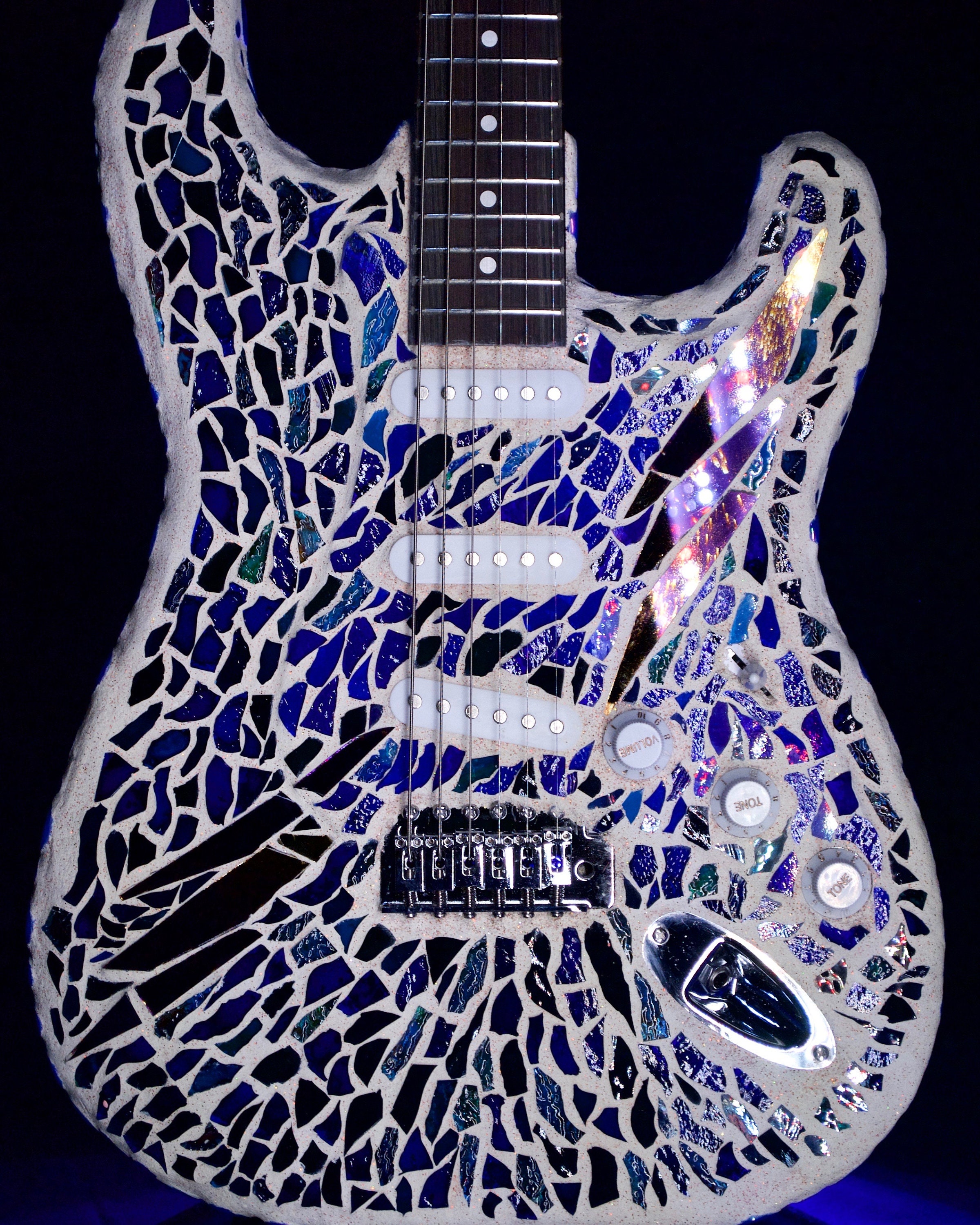 ギター Mosaic Bolt of Gold- Mosaic Electric Guitar - Etsy