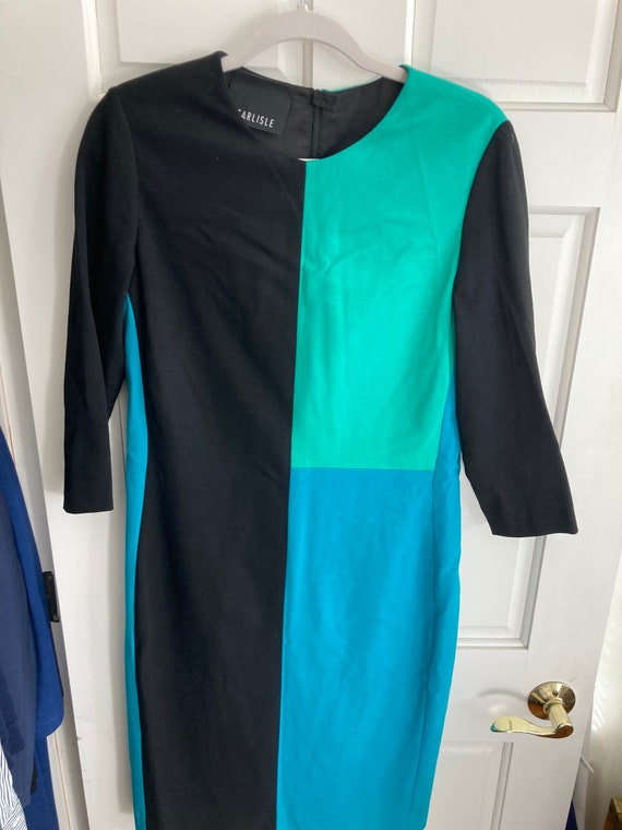 90s style Carlisle Colorblock Dress, Size 10