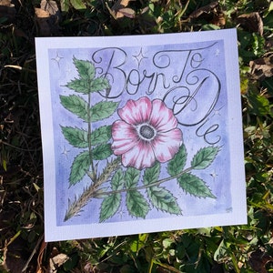 Born to Die Lana Del Rey inspired Watercolor print