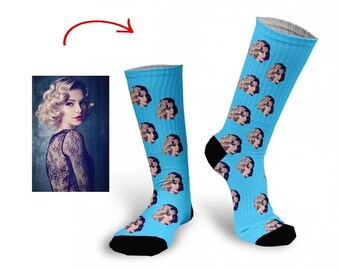 Socken Personalisiert | Lustige Foto Socken | Bild Socken Personalisiert | Bedruckte Socken | Geschenk für Sie oder Ihn | Socken Geschenk