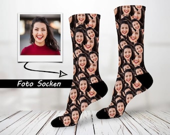 Personalisiert Socken Bild Druck | Familie oder Freundschaft Socken | Trage deine liebsten überall hin mit | Bilder Foto Socken | Geschenk