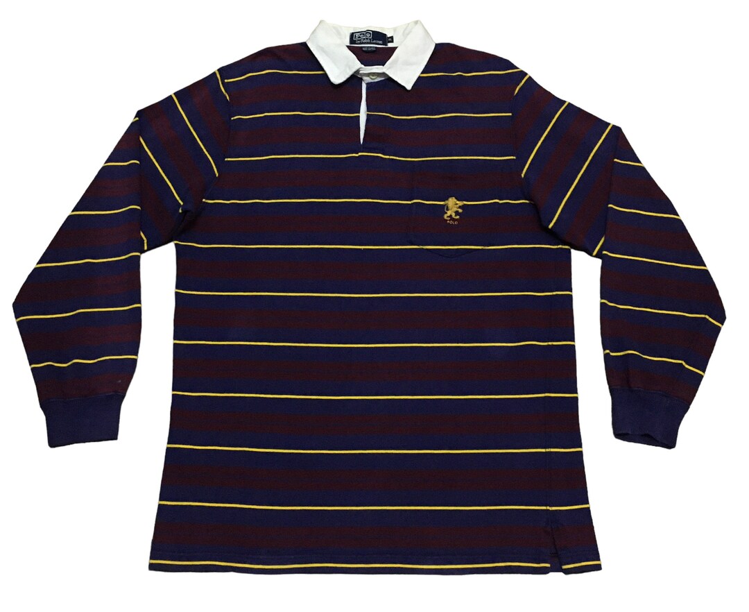 Rare Vintage Polo Ralph Lauren Made in Usa Rugby Stripes Polos 1990s - Etsy