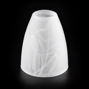 Glazen lampenkap vervangingsglas voor E14 fitting gatmaat 30 mm albast afbeelding 1