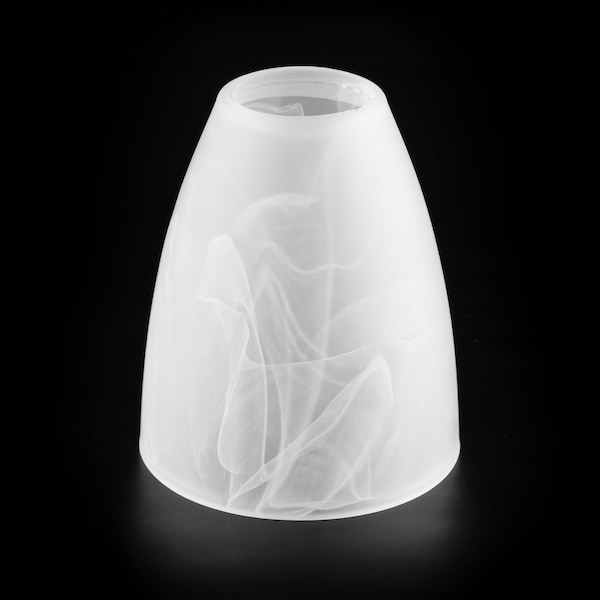 Glas Lampenschirm Ersatzglas für E14 Fassung Lochmaß 30 mm alabaster