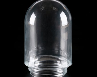 Abat-jour en verre clair structure en verre fileté Ø100mm / filetage 84,5 mm 60W externe