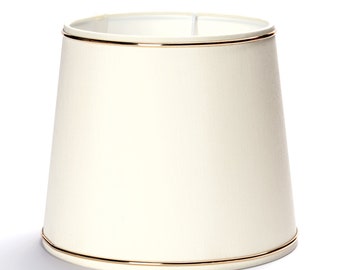 Lampenkap stoffen kap crème met decor gouden ring gouden kap houder voor E27 fitting gouden rand beige vloerlamp vloerlamp