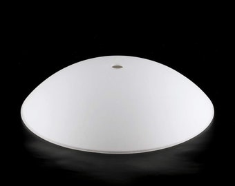 Glazen lampenkap met gat 12 mm vervangingsglas 22-30 cm glazen kap witte schaal middengatparaplu