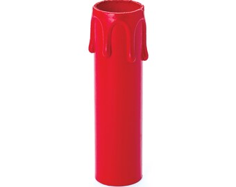 Kerzenhülsen 100mm Ø 26 / 24mm rot für Kronleuchter Lüster Chandelier Kerzenhülse