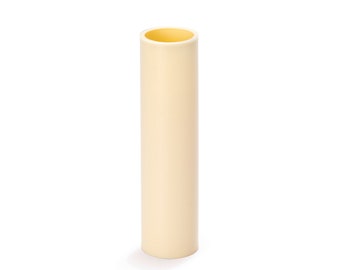 Kerzenhülse 100mm ø26mm glatt Kunststoff creme für Kerzenfassung E14 Kronleuchter Lüster Kerzenhülle Fassungshülse Fassung