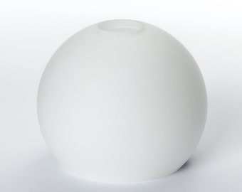 Abat-jour en verre de rechange demi-boule blanc G9 taille de trou douille ø 23 mm opale mat verre de lampe demi-boule