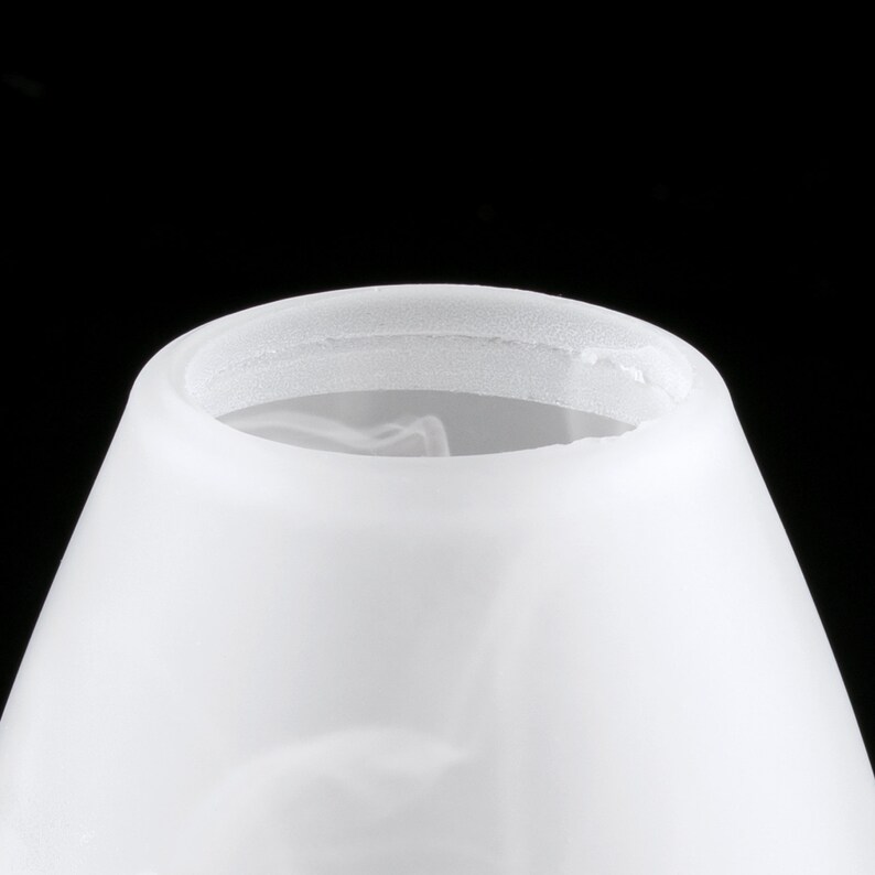 Glazen lampenkap vervangingsglas voor E14 fitting gatmaat 30 mm albast afbeelding 2