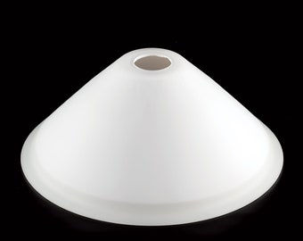 Vetro di ricambio bianco misura foro portalampada E14 paralume cono cobbler in vetro ø 30 mm